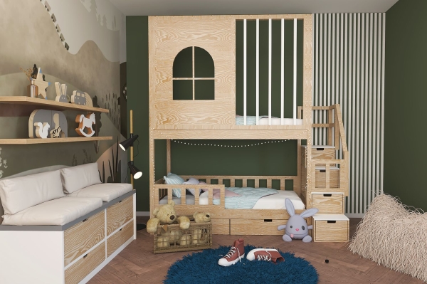 Hochbett Luca mit Gitter