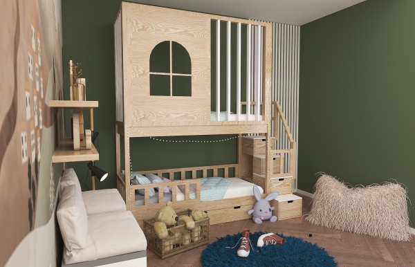 Hochbett Luca mit Gitter