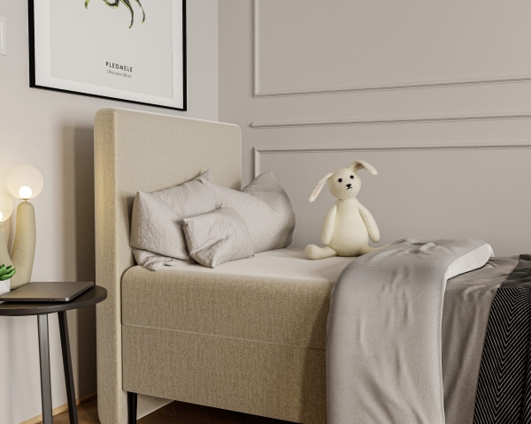 Polsterbett Max mit Bettkasten