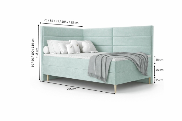 Polsterbett Milan mit Bettkasten