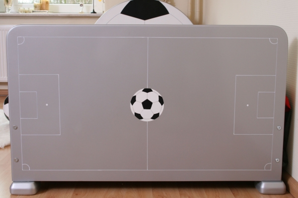 Fußballbett in silber