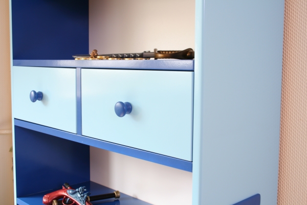 Bücherregal Pirat blau