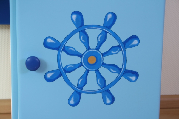 Kinderschreibtisch Pirat blau