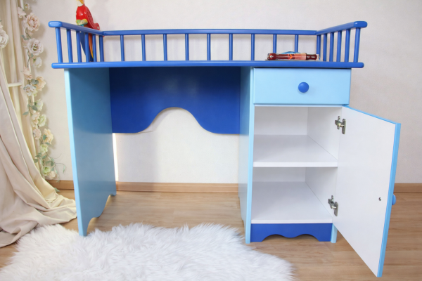 Kinderschreibtisch Pirat blau