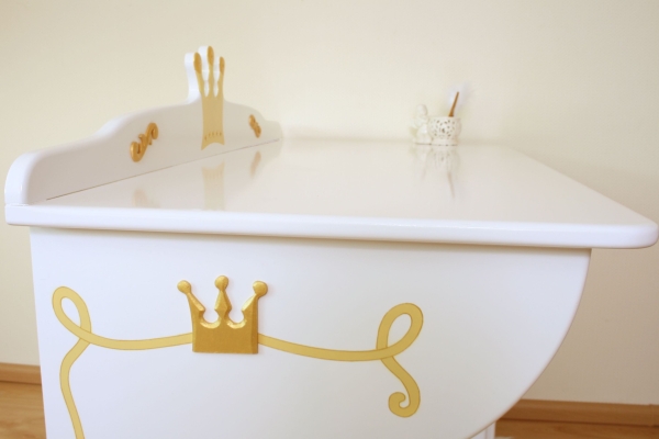 Kinderschreibtisch Prinzessin weiß
