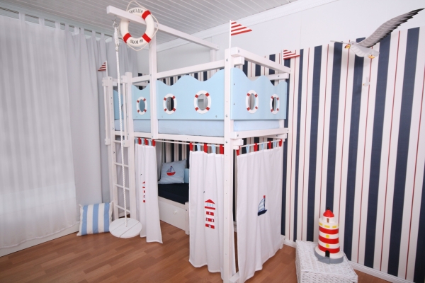 Kinderhochbett Segelboot