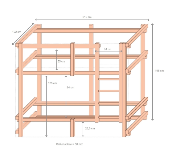 Kinderhochbett Segelboot
