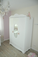 Kleiderschrank weiß Kristallserie 2