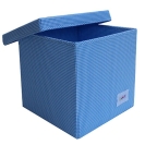 Aufbewahrungswürfel Karo hellblau