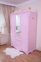 Kleiderschrank Prinzessin rosa 3 türig