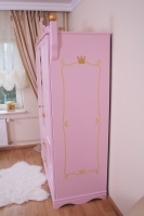Kleiderschrank Prinzessin rosa 3 türig