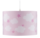 Deckenlampe Wolken Sterne rosa