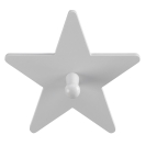 Kleiderhaken Stern grau