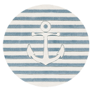 Runder Kinderteppich maritim