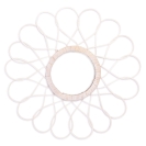 Rattan Wandspiegel Sunny weiß