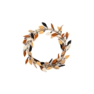 Wanddeko Flower Hoop Blätterkranz