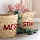 Flechtkörbe Mess/Stuff natur-rot 2-er Set