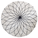 Teppich Flower Power schwarz-weiß