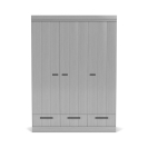 WOOOD Schrank Connect Betongrau 3 türig