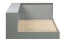 Woood Eckbett Connect grau 90x200