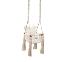 Kinderschaukel mit Quasten creme