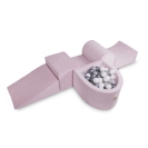Schaumstoffbausteine rosa mit Mini-Bällebad