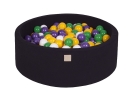 Rundes Bällebad schwarz inkl. 200 Bälle