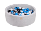Bällebad hellgrau rund inkl. 200 Bälle