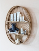 Kidsdepot Rattan Wandregal rund