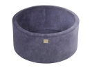 Bällebad Velvet blau-grau rund inkl. 200 Bälle