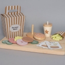 Holz Hamburger Set mit Pommes