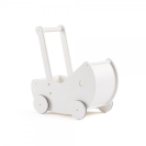 Holz Puppenwagen weiß inkl. Bettwäsche