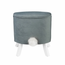 Samt Kindersessel Hase grau