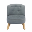 Samt Kindersessel dunkelgrau