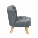 Samt Kindersessel dunkelgrau