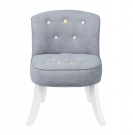 Samt Kindersessel Candy grau