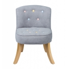 Samt Kindersessel Candy grau