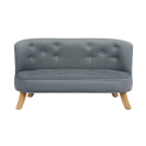 Samt Kindersofa dunkelgrau