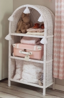 Standregal Rattan weiß