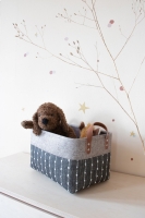 Kidsdepot Stoffkörbe Enno schwarz 3er Set