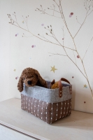 Kidsdepot Stoffkörbe Enno braun 3er Set