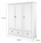 Schrank Marylou 3-türig weiß