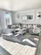 Schaumstoffbausteine beige mit Mini-Bällebad