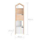 Standregal Tatam Joey Kieferholz-weiß