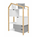 Standregal Manhattan Phoebe grau-weiß