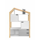 Standregal Manhattan Phoebe grau-weiß