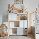 Standregal Manhattan Phoebe grau-weiß