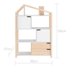 Standregal Tatam Phoebe Kieferholz-weiß