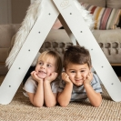 Kletterdreieck Holz weiß