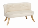 Samt Kindersofa creme